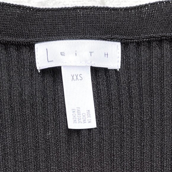 Leith Ribbed Knit Top V Neck Long Sleeve Henley NWT XS - Picture 6 of 10